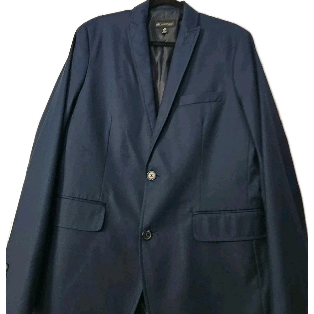I N C Mens 2 Piece Navy Blue Suit Size M  Jacket‎ &  36X 29 Pants Slim Fit